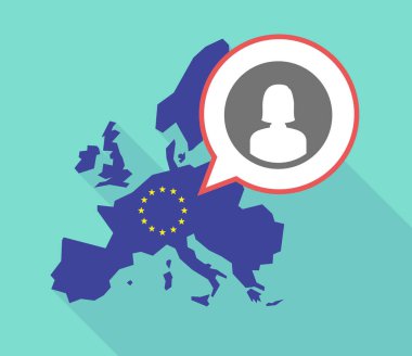 Uzun gölge AB harita kadın avatar ile