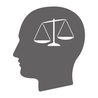 Bir dengesiz kilo ölçek ile izole erkek baş