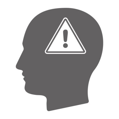 Bir uyarı sinyali ile izole erkek baş