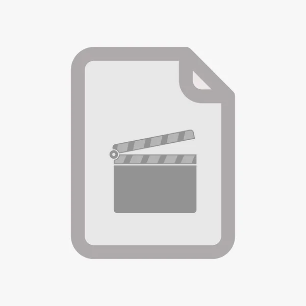 Geïsoleerde document met een Filmklapper — Stockvector