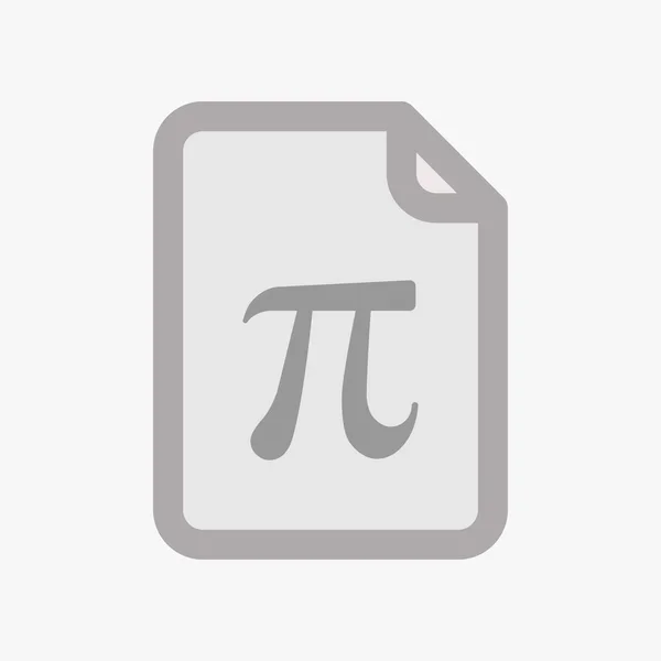 Isolerade dokument med symbolen pi nummer — Stock vektor