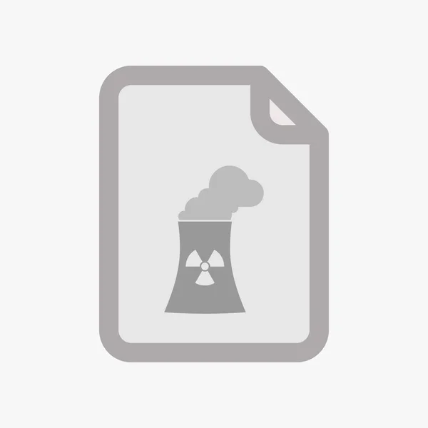 Isolerade dokument med ett kärnkraftverk — Stock vektor