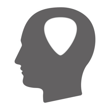 Bir mızrap ile izole erkek baş