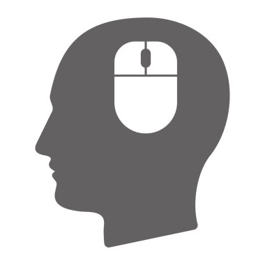 Kablosuz fare ile izole erkek baş