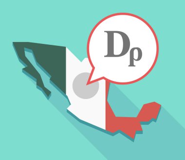 Uzun gölge Meksika harita Drahmisi para birimi işaretiyle