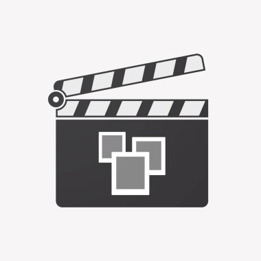 İzole clapper kurulu ile bir kaç fotoğraf