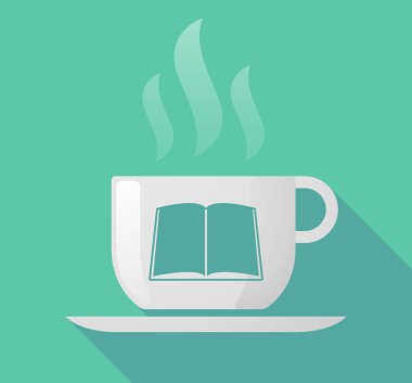 Uzun gölge kupa bir kitapla