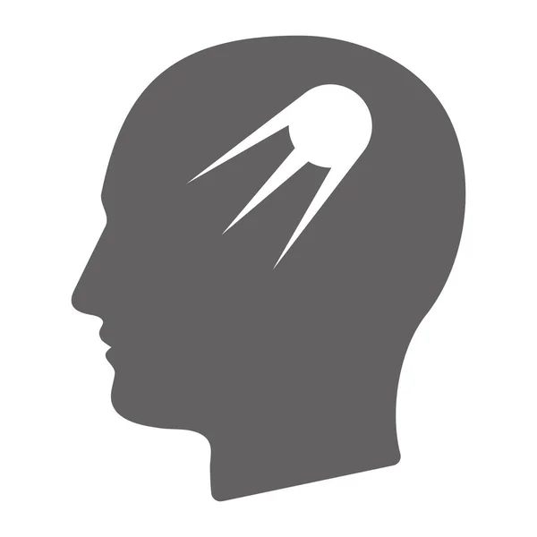 Izolované mužské hlavy s vintage satelit — Stockový vektor
