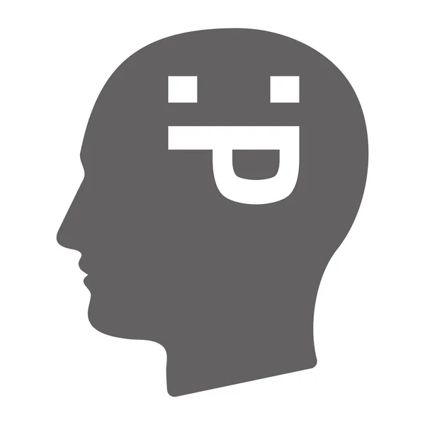 Geïsoleerde mannelijke hoofd met een uitsteekt tong tekst gezicht — Stockvector