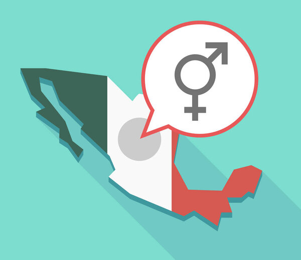 Карта Мексики с большим символом
