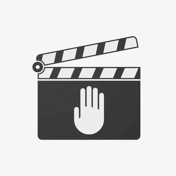 Isolerade filmklappa med en hand — Stock vektor