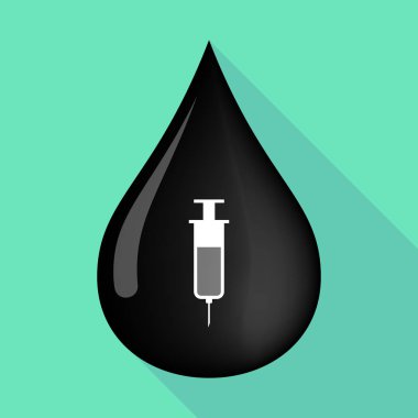 Uzun bir şırınga ile gölge yağ damla