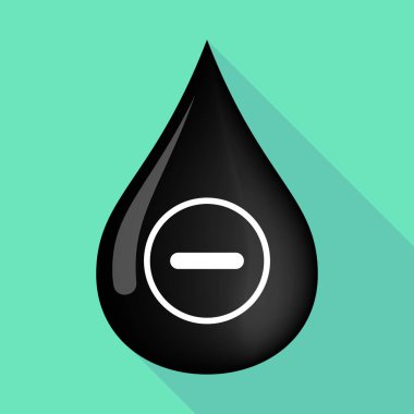 Uzun gölge yağ damla çıkarma işareti ile