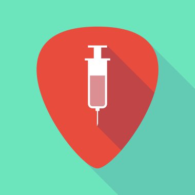 Uzun gölge gitar almak bir şırınga