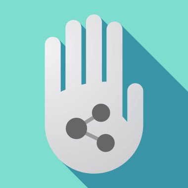 Uzun gölge el ağ işaretiyle