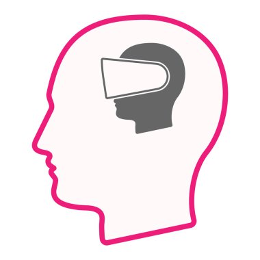 Bir sanal gerçeklik h giyen bir erkek kafa ile izole erkek baş