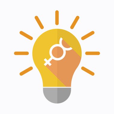 Merkür gezegeni sembolü ile izole ampul