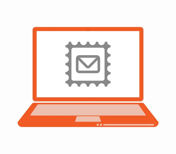 Izolované notebook s označením razítko pošty — Stockový vektor