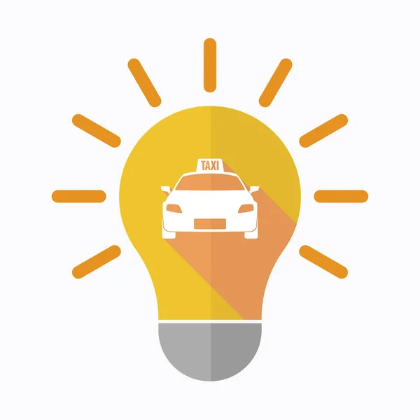 Ampoule isolée avec icône de taxi — Image vectorielle