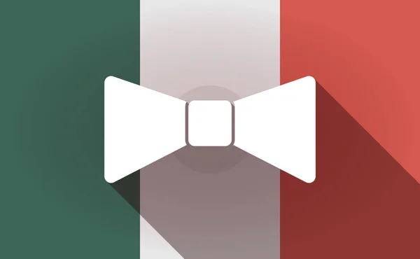 Ombre longue drapeau du Mexique avec une icône cravate cou — Image vectorielle