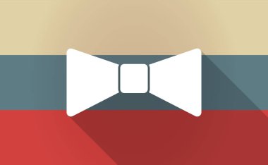 Uzun gölge Rusya harita bir boyun ile kravat simgesi