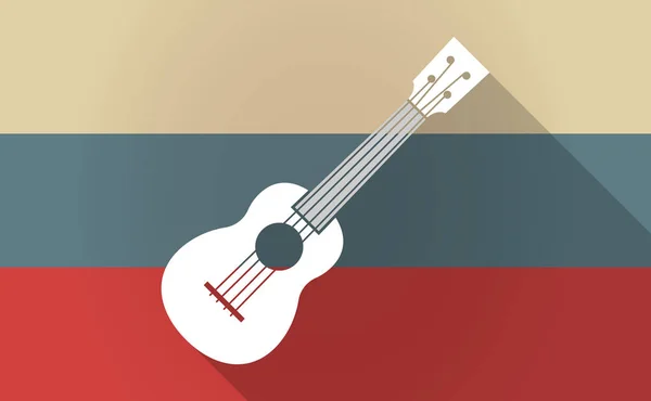 Довгі тіні Росії карту з послугами гавайська гітара — стоковий вектор