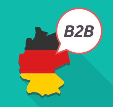 Uzun gölge Almanya Haritası B2b metinle