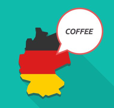 Uzun metin kahve ile gölge Almanya Haritası