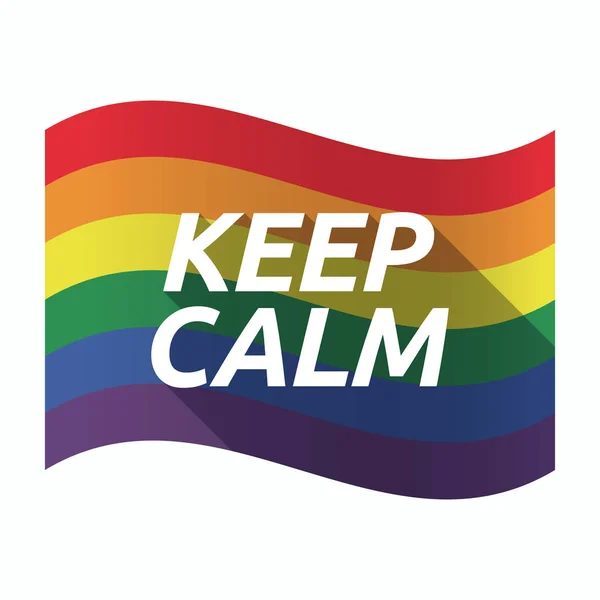 Elszigetelt Gay Pride lobogó tartani nyugodt szöveggel — Stock Vector