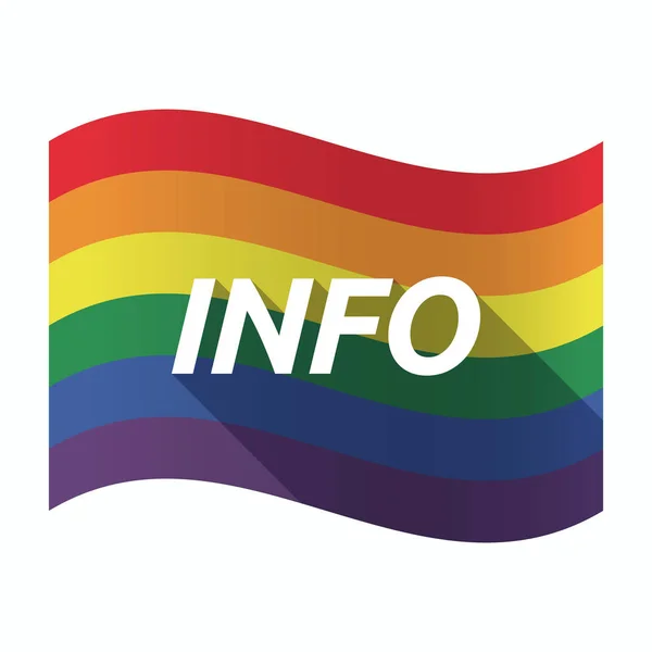 Isolated Gay Pride flag with    the text INFO — Stock Vector