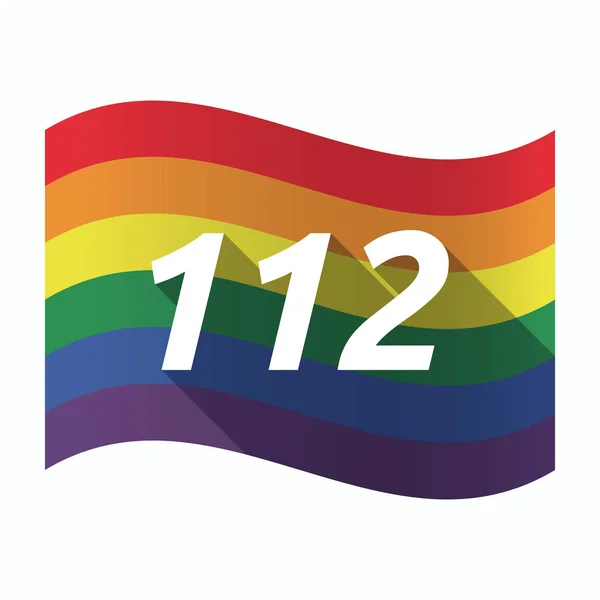 Elszigetelt Gay Pride lobogó 112 szöveggel — Stock Vector