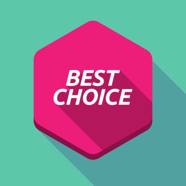 Uzun gölge altıgen en iyi seçim metinle