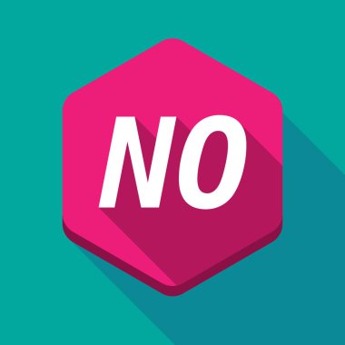 Uzun metin ile altıgen Hayır gölge