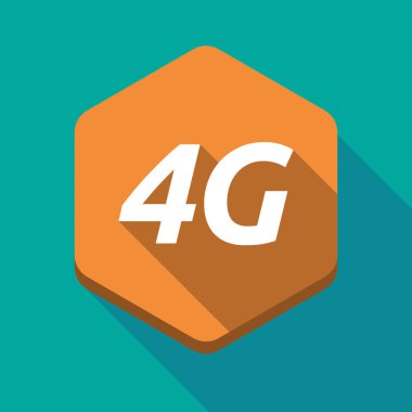 Uzun gölge altıgen metin 4g ile