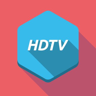 Uzun gölge altıgen Hdtv metinle