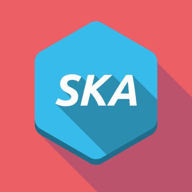 Uzun gölge altıgen Ska metinle