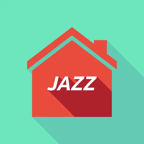 Langes Schattenhaus mit dem Text Jazz — Stockvektor