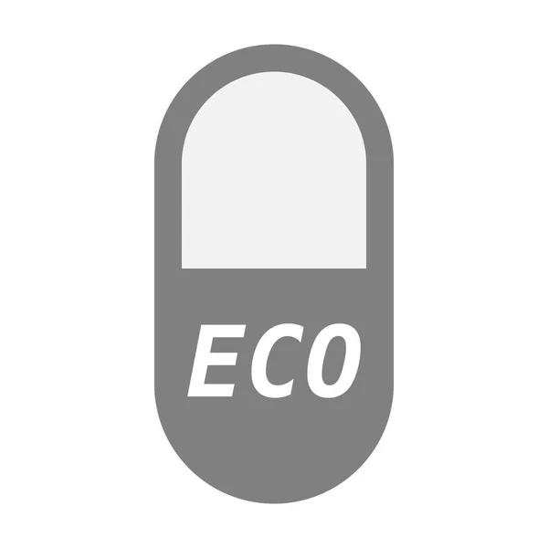 Isolerade piller med texten Eco — Stock vektor