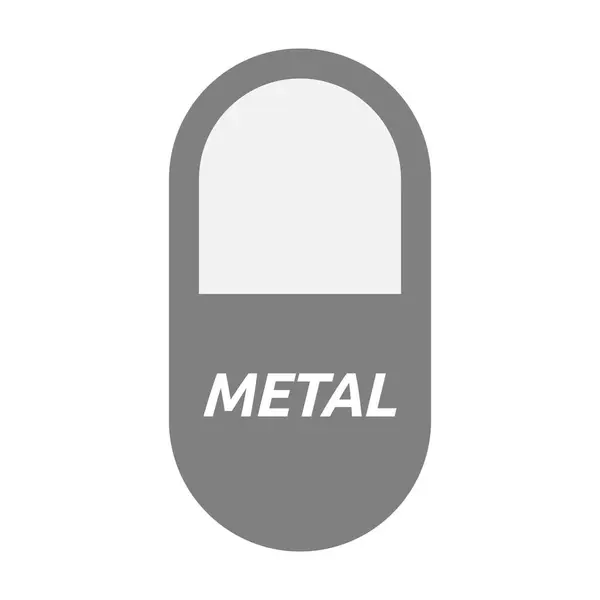 Isolerade piller med texten metall — Stock vektor