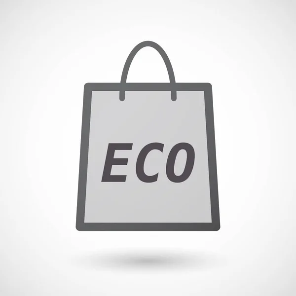 Na białym tle torba na zakupy z tekstem Eco — Wektor stockowy