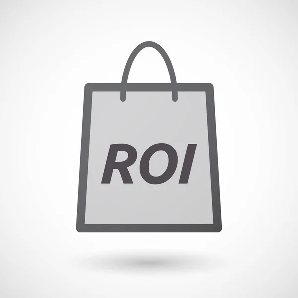 Saco de compras isolado com retorno do acrônimo de investimento R — Vetor de Stock