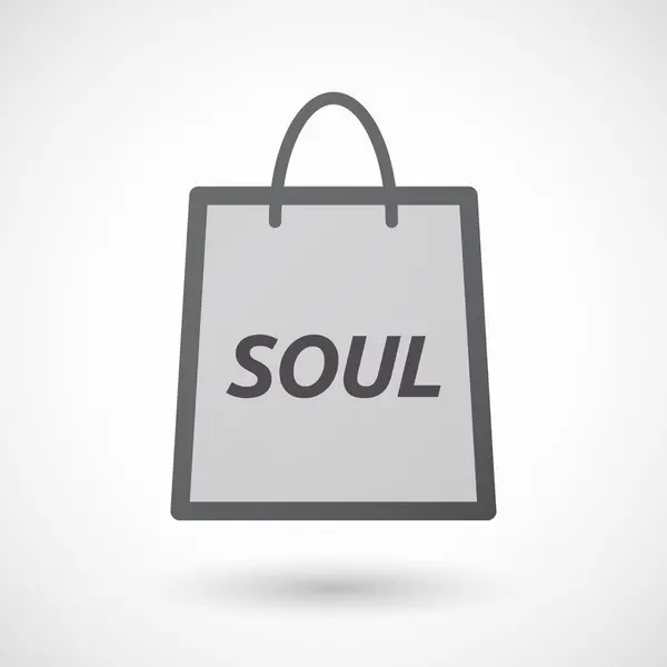 Isolated shopping bag with    the text SOUL — Stock Vector