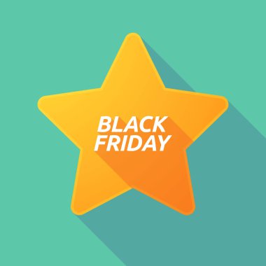Uzun gölge yıldız Black Friday metinle