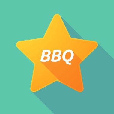 Uzun gölge yıldız Barbekü metinle