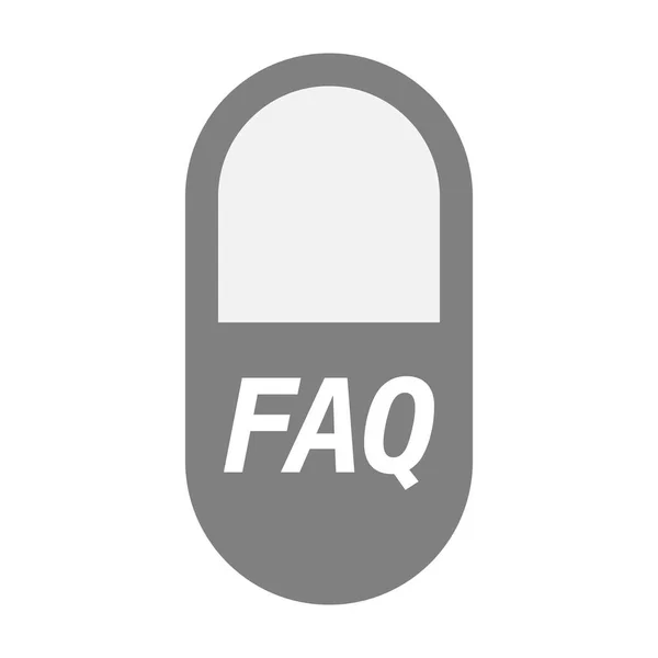 A szöveg a Faq elszigetelt tabletta — Stock Vector