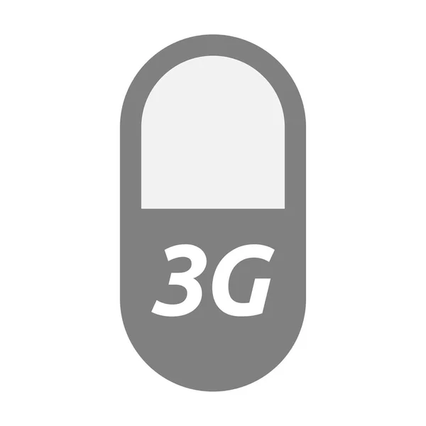 Изолированная таблетка с текстом 3G — стоковый вектор