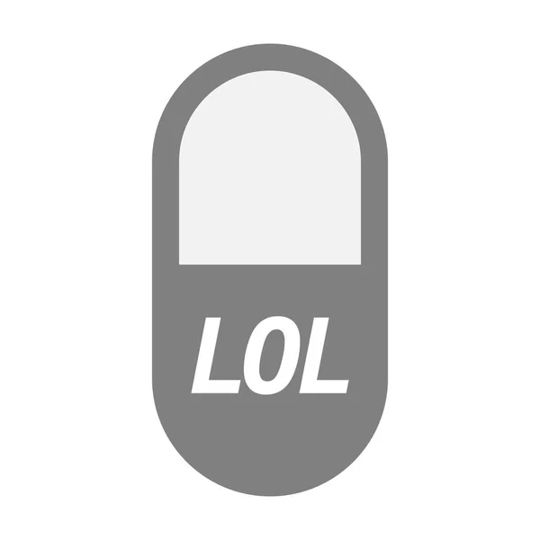 Isolerade piller med texten Lol — Stock vektor