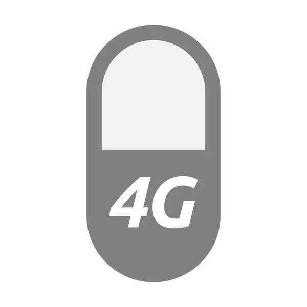 Comprimido isolado com o texto 4G — Vetor de Stock