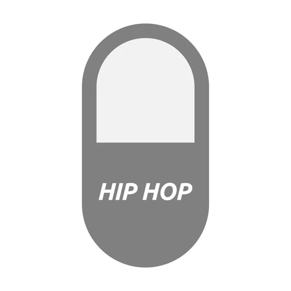 Geïsoleerde pil met de tekst Hip Hop — Stockvector