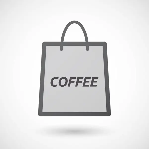 Isolierte Einkaufstasche mit dem Text Kaffee — Stockvektor